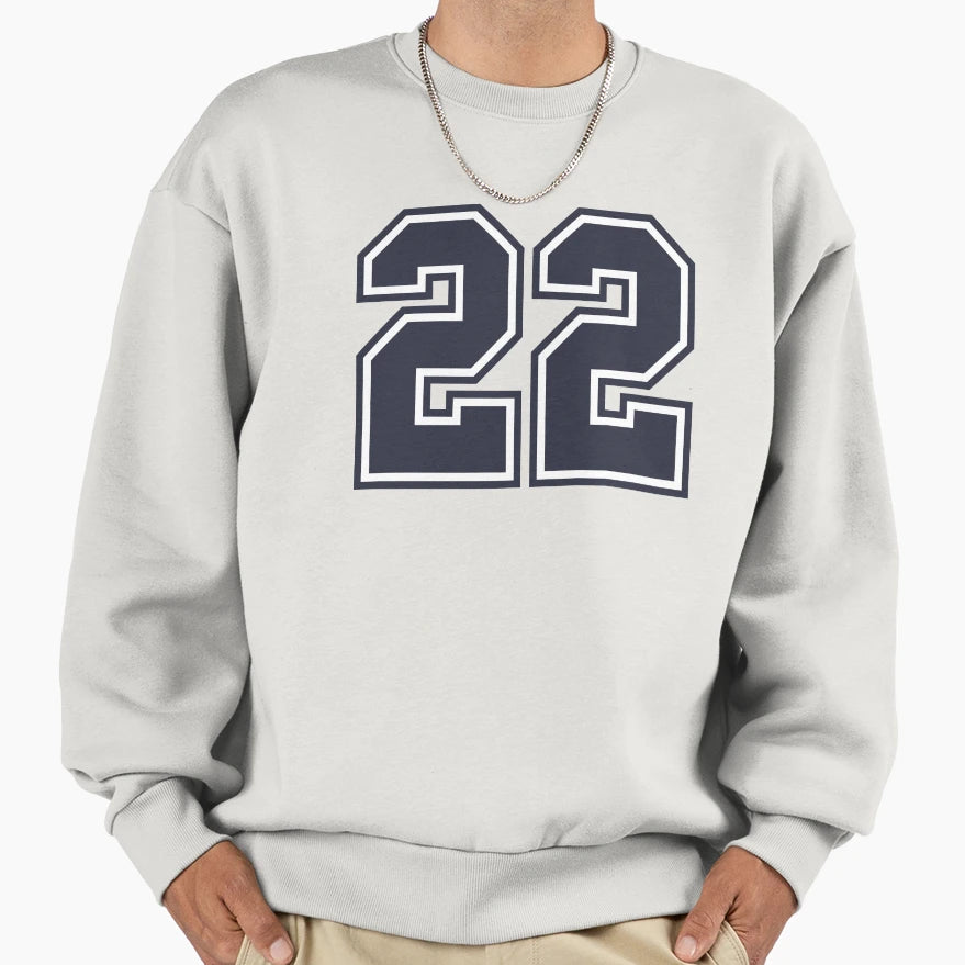 22 Sports Number Twenty Two Sweatshirt - Fun Novelty Design for Adults - T-Shirt, Sweatshirt, Hoodie