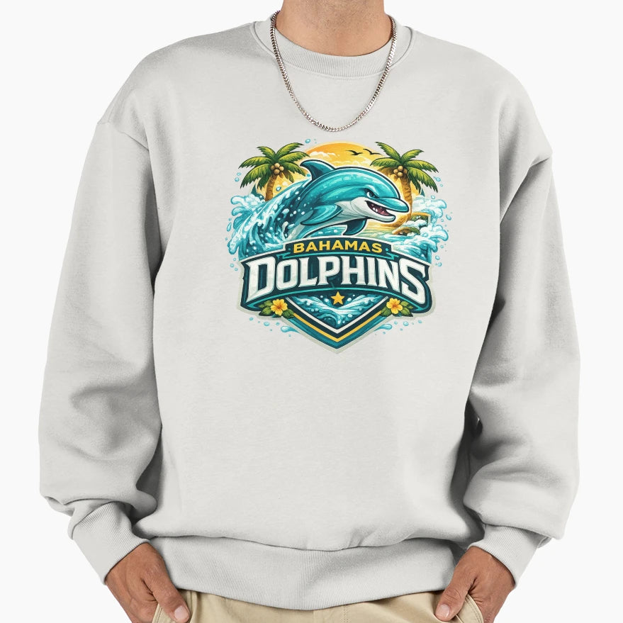 Bahamas Dolphins Sweatshirt - Unique Graphic Unisex - T-Shirt, Sweatshirt, Hoodie