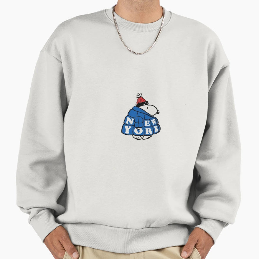 New York Snoopy Sweatshirt - Graphic Print Unisex - T-Shirt, Sweatshirt, Hoodie