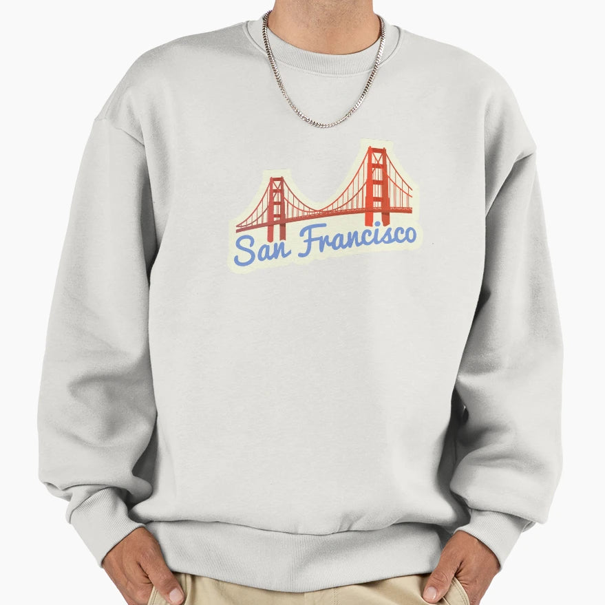 San Francisco Golden Gate Bridge Sweatshirt - Novelty Apparel for Adults - T-Shirt, Sweatshirt, Hoodie