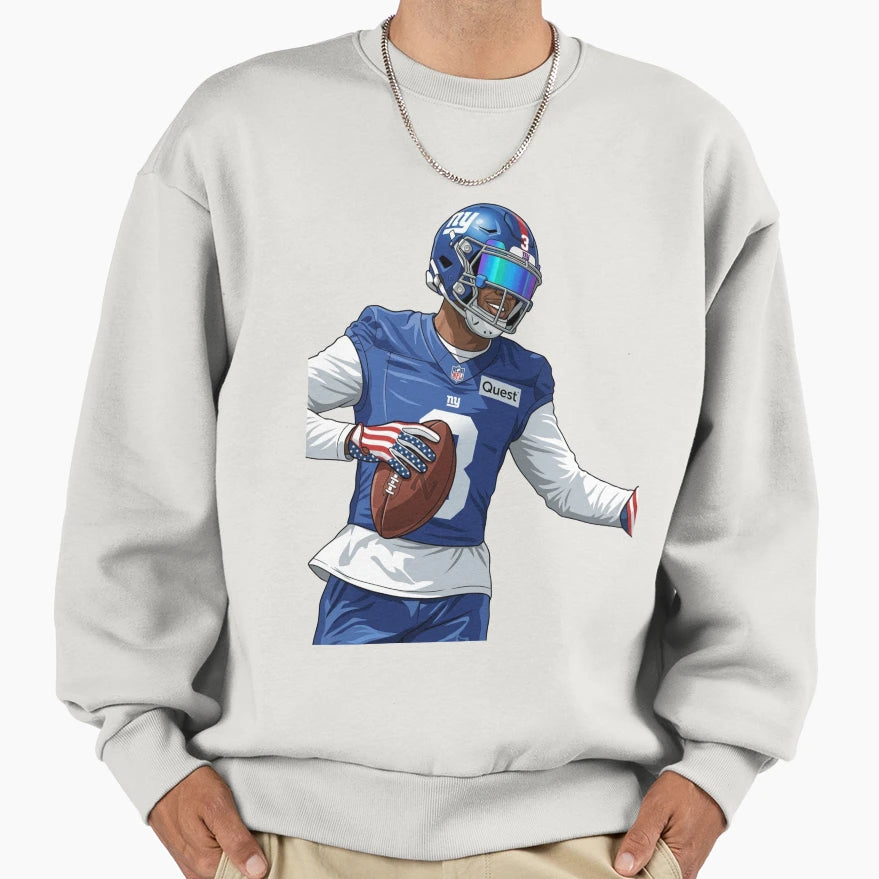 Elite Football Quarterback Sweatshirt - Custom Art Print for Adults - T-Shirt, Sweatshirt, Hoodie