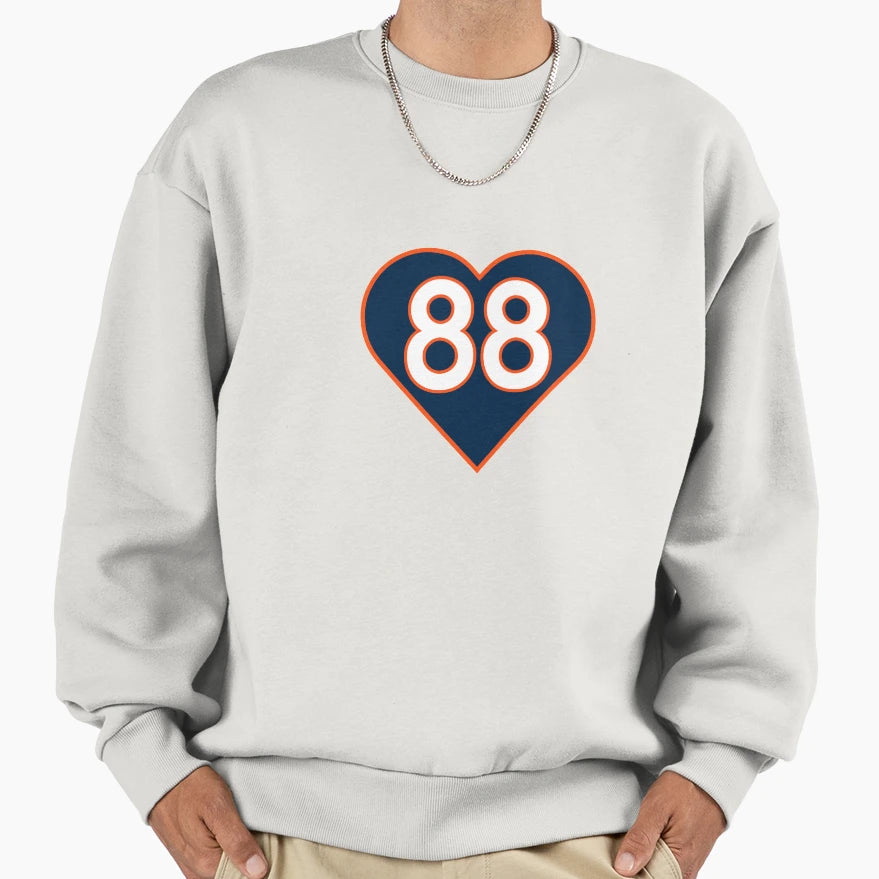 Demaryius Thomas Heart 88 Sweatshirt - Casual Everyday Wear for Adults - T-Shirt, Sweatshirt, Hoodie
