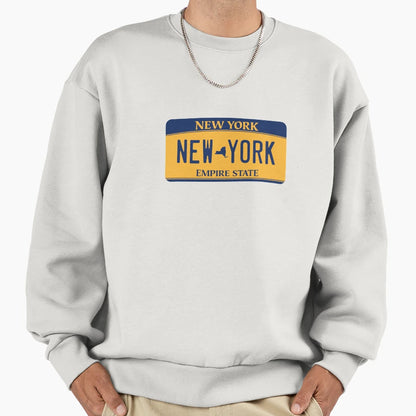 New York License Plate Sweatshirt - Streetwear Style for Adults - T-Shirt, Sweatshirt, Hoodie