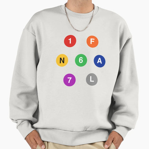 New York City Mta Subway Lines Sweatshirt - Minimalist Print Unisex - T-Shirt, Sweatshirt, Hoodie