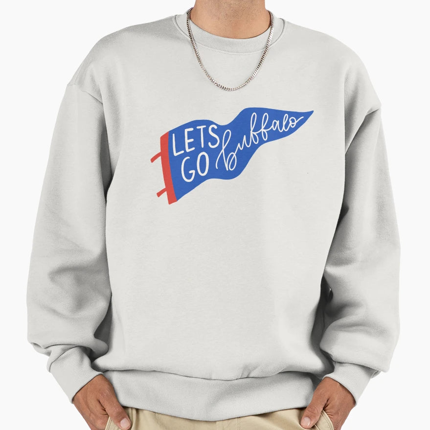 Lets Go Buffalo Sweatshirt - Minimalist Print for Adults - T-Shirt, Sweatshirt, Hoodie