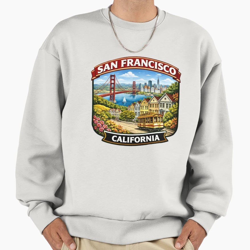 San Francisco California Sweatshirt - Novelty Apparel Unisex - T-Shirt, Sweatshirt, Hoodie
