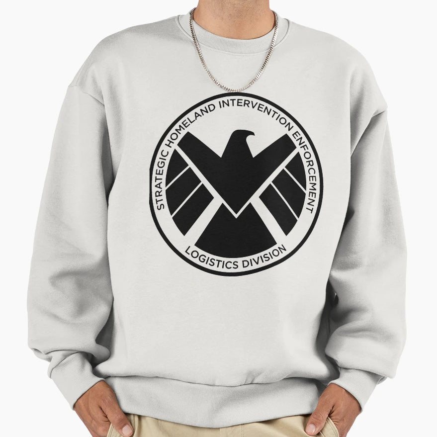 Shield Logo Sweatshirt - Casual Everyday Wear Men Women - T-Shirt, Sweatshirt, Hoodie