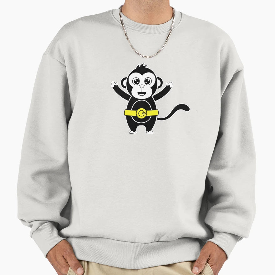 Victory Monkey Mascot Logo Sweatshirt - Graphic Print Unisex - T-Shirt, Sweatshirt, Hoodie