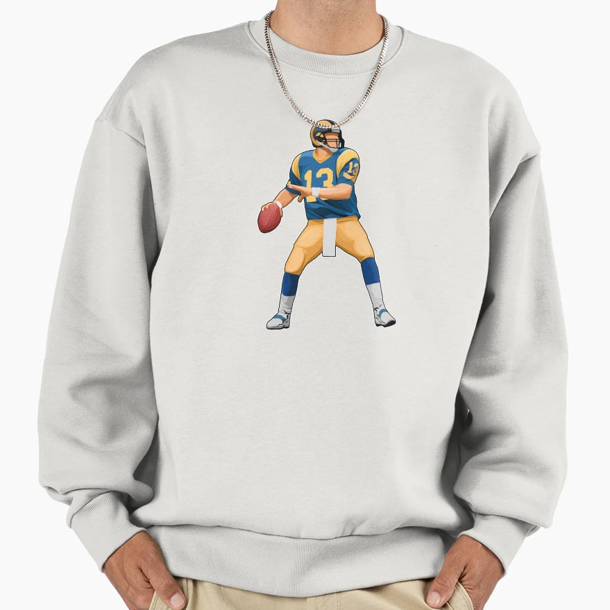 Kurt Warner 13 Drop Back Legends Sweatshirt - Unique Graphic for Adults - T-Shirt, Sweatshirt, Hoodie