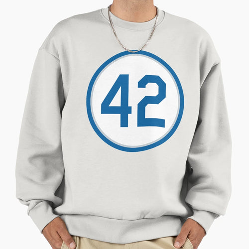 Jackie Robinson 42 Jersey Number Sweatshirt - Trendy Graphic for Adults - T-Shirt, Sweatshirt, Hoodie