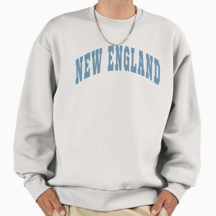 New England Varsity Lettering Sweatshirt - Custom Art Print for Adults - T-Shirt, Sweatshirt, Hoodie