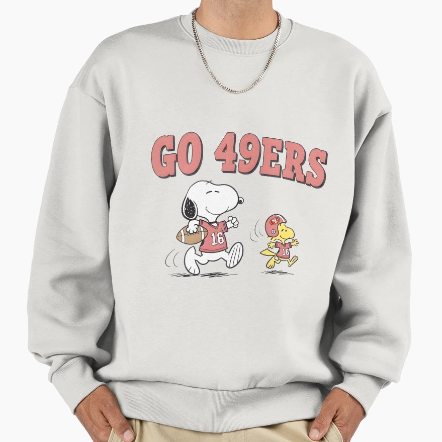 Snoopy Woodstock Football Fun Sweatshirt - Casual Everyday Wear for Adults - T-Shirt, Sweatshirt, Hoodie