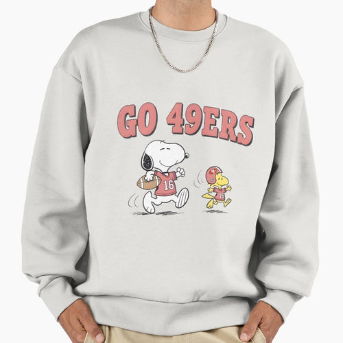 Snoopy Woodstock Football Fun Sweatshirt - Casual Everyday Wear for Adults - T-Shirt, Sweatshirt, Hoodie