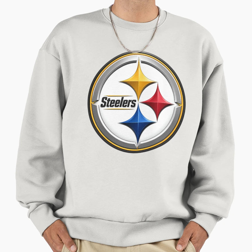 Steel City Chrome Bold High Impact Sweatshirt - Custom Art Print Unisex - T-Shirt, Sweatshirt, Hoodie