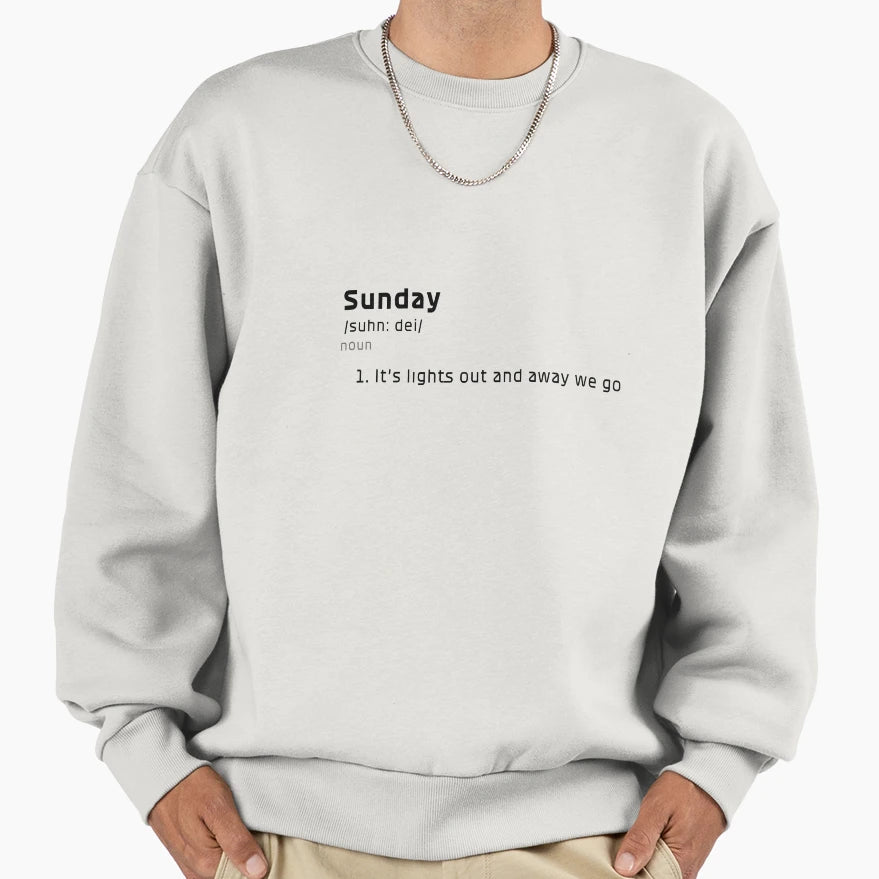 Sunday Meaning F1 Fans Sweatshirt - Graphic Print for Adults - T-Shirt, Sweatshirt, Hoodie