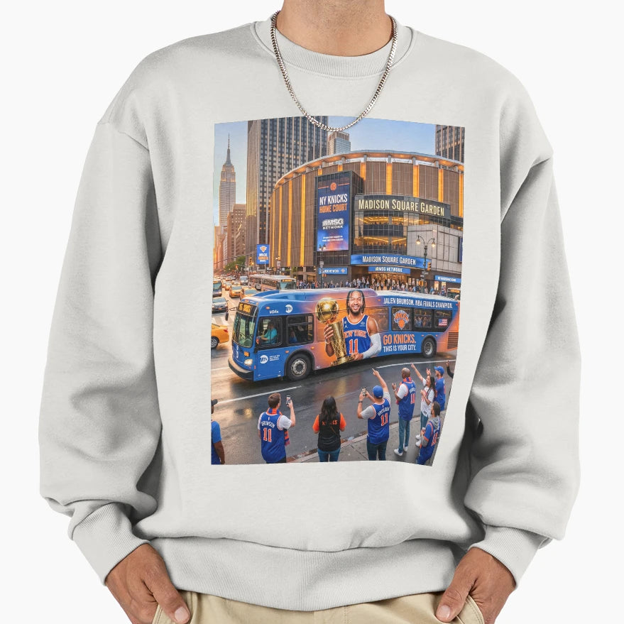 Nyc Bus Jalen Brunson Mvp Ad Sweatshirt - Unique Graphic for Adults - T-Shirt, Sweatshirt, Hoodie