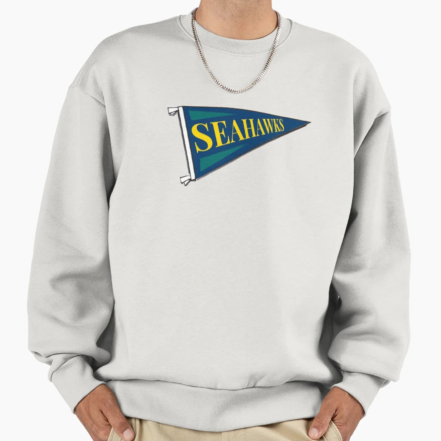 Seahawks Pennant Sweatshirt - Streetwear Style Men Women - T-Shirt, Sweatshirt, Hoodie