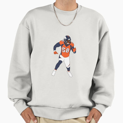 Denver Broncos Von Miller Sweatshirt - Novelty Apparel for Adults - T-Shirt, Sweatshirt, Hoodie