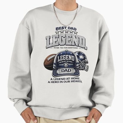 Legend Navy And Silver Baseball Cap Sweatshirt - Graphic Print for Adults - T-Shirt, Sweatshirt, Hoodie