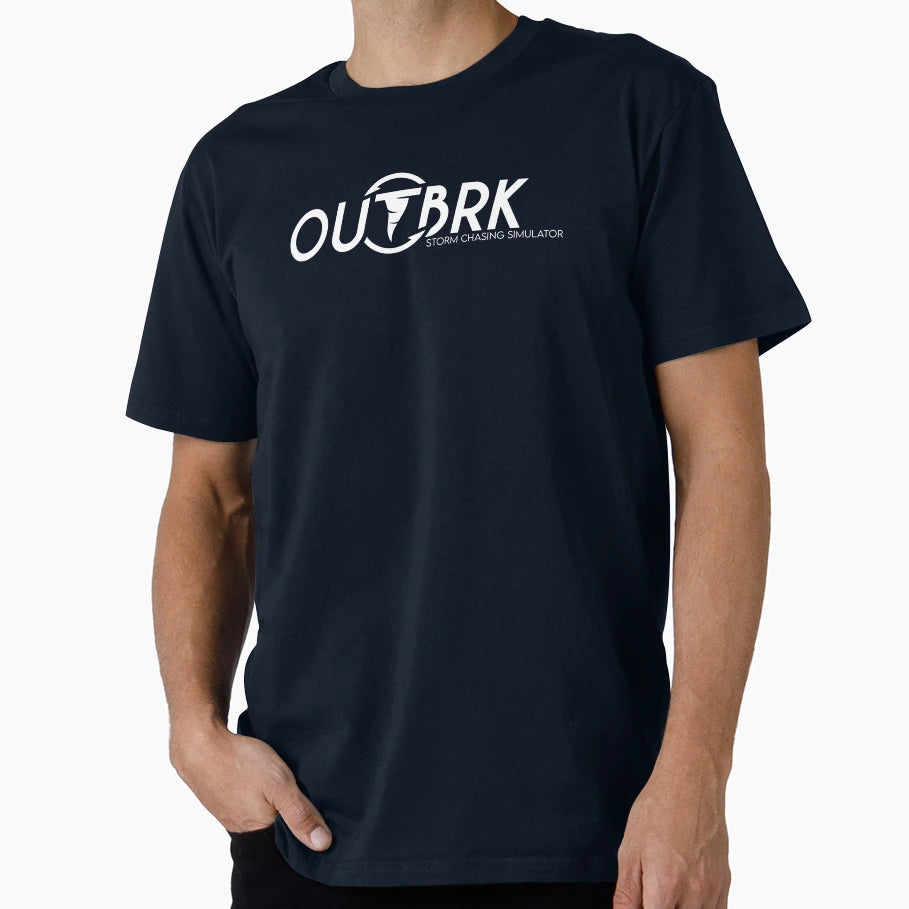 Outbrk Logo White T-Shirt - Custom Art Print for Adults - T-Shirt, Sweatshirt, Hoodie