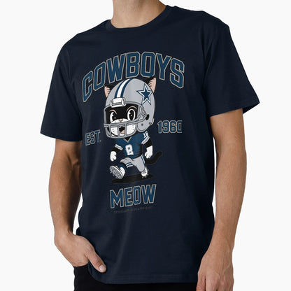 Football Playing Kitten Fun American T-Shirt - Novelty Apparel Men Women - T-Shirt, Sweatshirt, Hoodie
