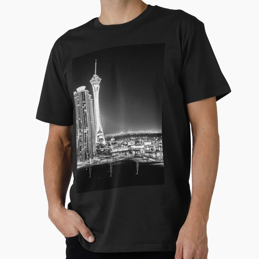 Las Vegas Stratosphere Hotel Black And T-Shirt - Trendy Graphic Unisex - T-Shirt, Sweatshirt, Hoodie