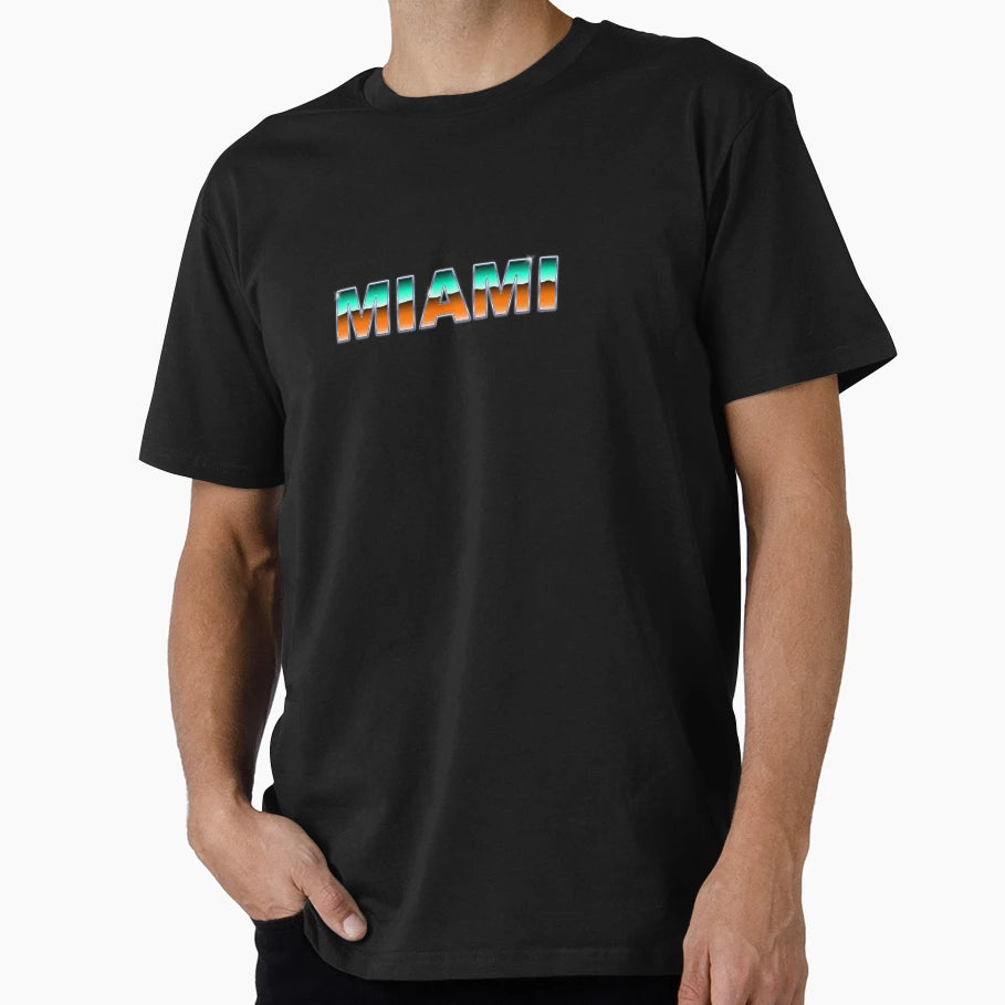 Miami Football 80S T-Shirt - Custom Art Print for Adults - T-Shirt, Sweatshirt, Hoodie