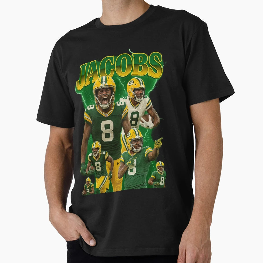Josh Jacobs Green Bay T-Shirt - Custom Art Print for Adults - T-Shirt, Sweatshirt, Hoodie