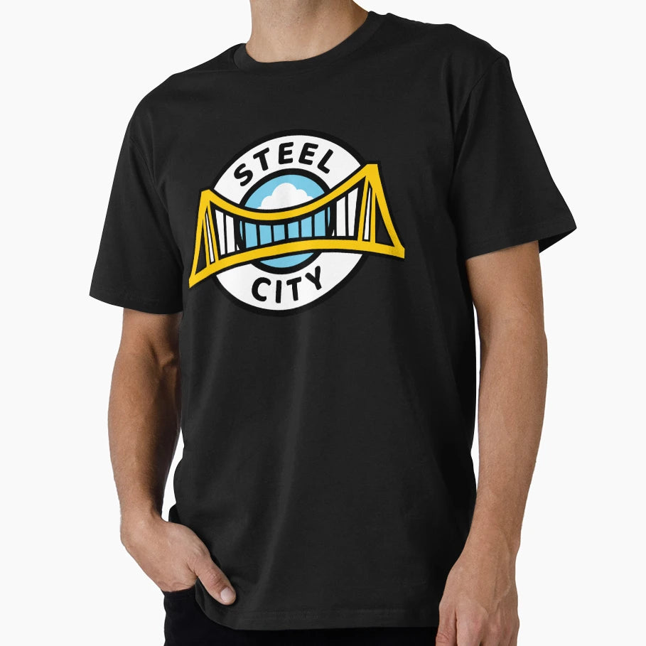 Steel City Pittsburgh City Bridges T-Shirt - Minimalist Print for Adults - T-Shirt, Sweatshirt, Hoodie
