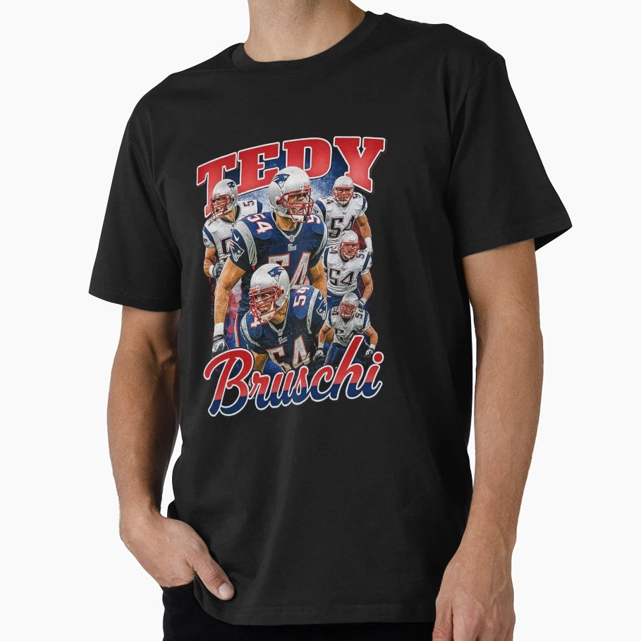 Tedy Bruschi New England Football T-Shirt - Trendy Graphic Men Women - T-Shirt, Sweatshirt, Hoodie