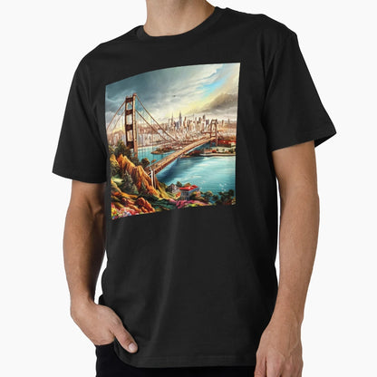 Golden Gate Sanfrancisco T-Shirt - Graphic Print Men Women - T-Shirt, Sweatshirt, Hoodie