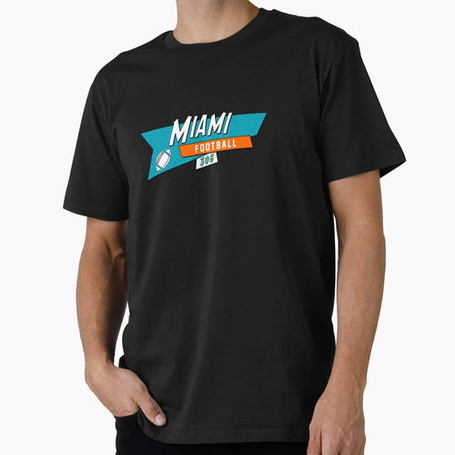 Miami 90S Football T-Shirt - Aesthetic Graphic for Adults - T-Shirt, Sweatshirt, Hoodie
