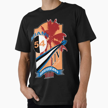 Superbowl 54 Xiv Miami 100 Year T-Shirt - Novelty Apparel for Adults - T-Shirt, Sweatshirt, Hoodie