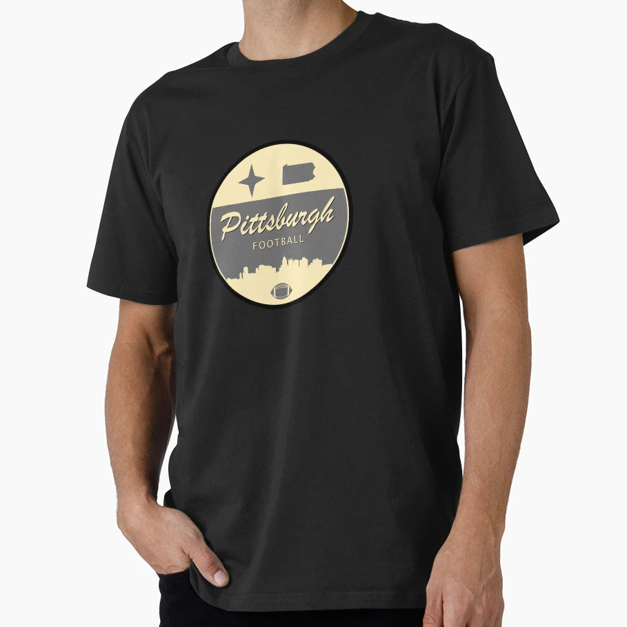 Pittsburgh Football Minimal Circle T-Shirt - Trendy Graphic Unisex - T-Shirt, Sweatshirt, Hoodie