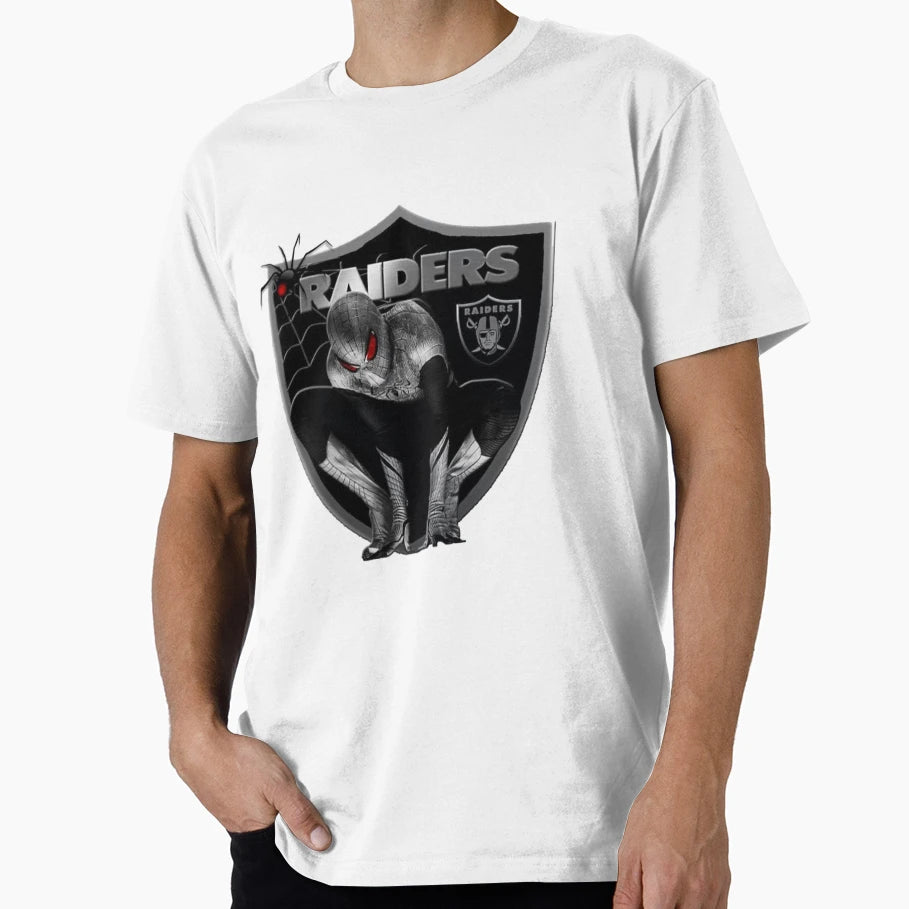 Spider Raider Silver Black T-Shirt - Fun Novelty Design Men Women - T-Shirt, Sweatshirt, Hoodie
