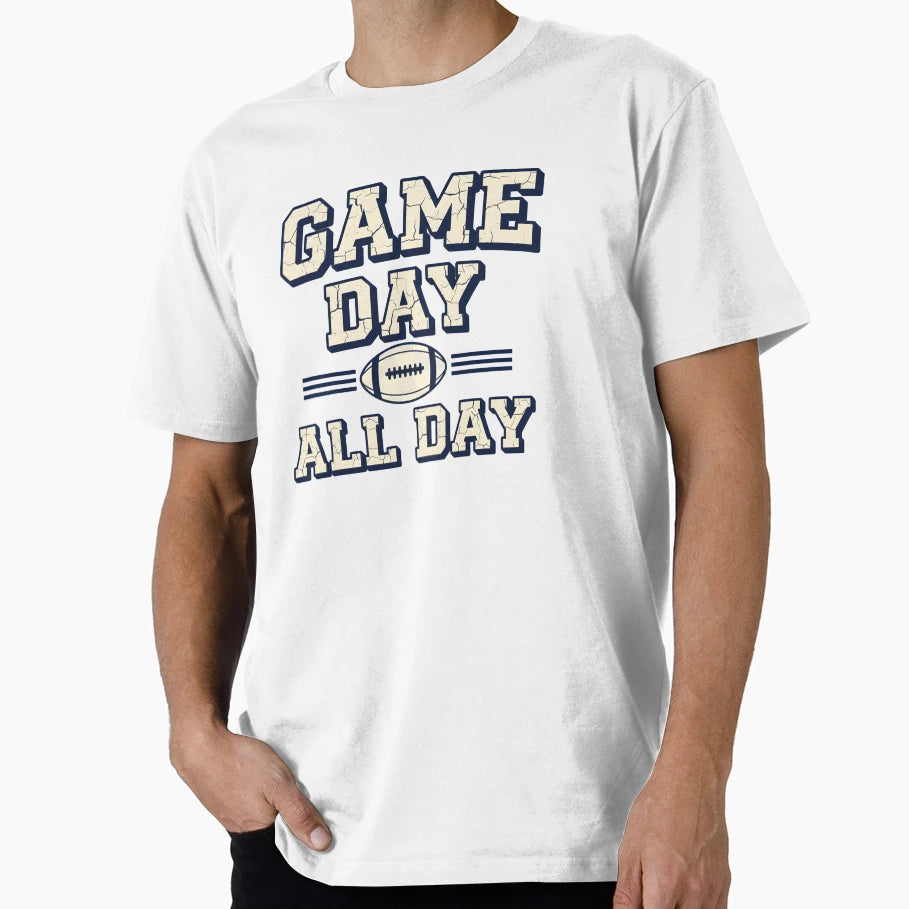 Game Day All Day Football Fan T-Shirt - Unique Graphic for Adults - T-Shirt, Sweatshirt, Hoodie