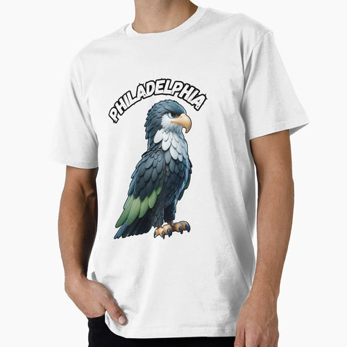 Philidelphia Eagle Gray Green Mean Bird T-Shirt - Trendy Graphic Men Women - T-Shirt, Sweatshirt, Hoodie