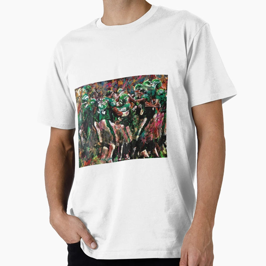 Football Celebrating Game Winning Field T-Shirt - Minimalist Print Unisex - T-Shirt, Sweatshirt, Hoodie
