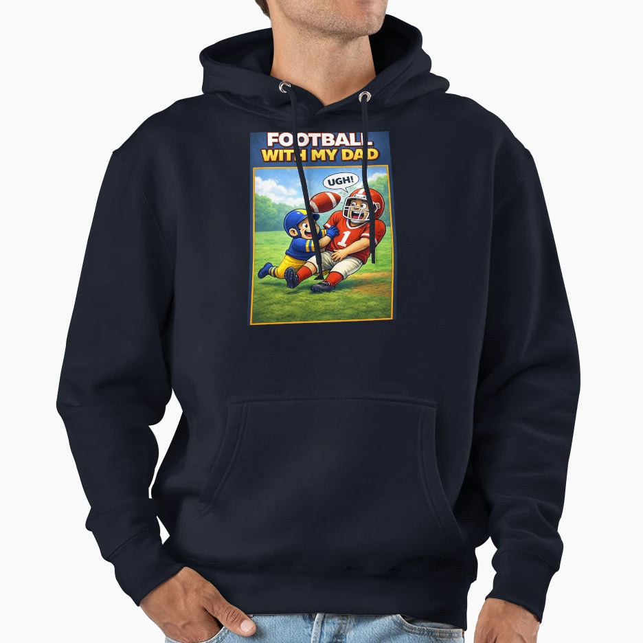 Football My Dad Funny Football Dad Fathers T-Shirt - Unique Graphic Unisex - T-Shirt, Sweatshirt, Hoodie