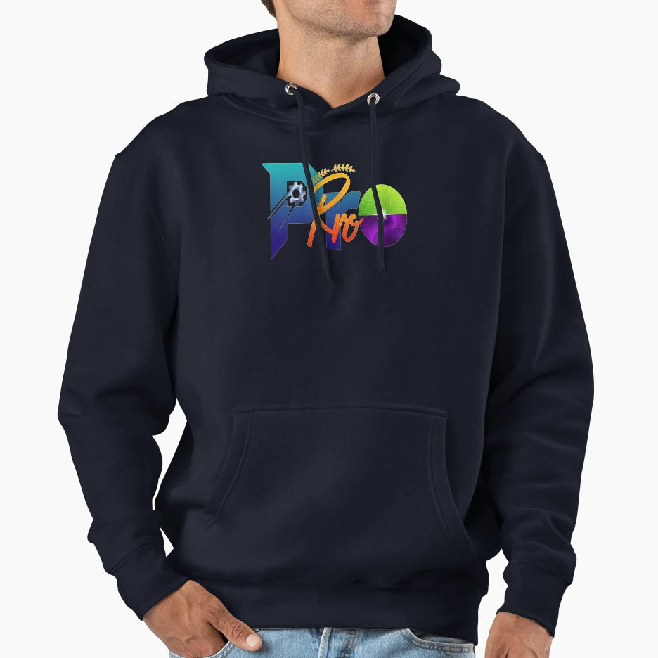 Pro Bold Artistic Lettering Hoodie - Graphic Print for Adults - T-Shirt, Sweatshirt, Hoodie