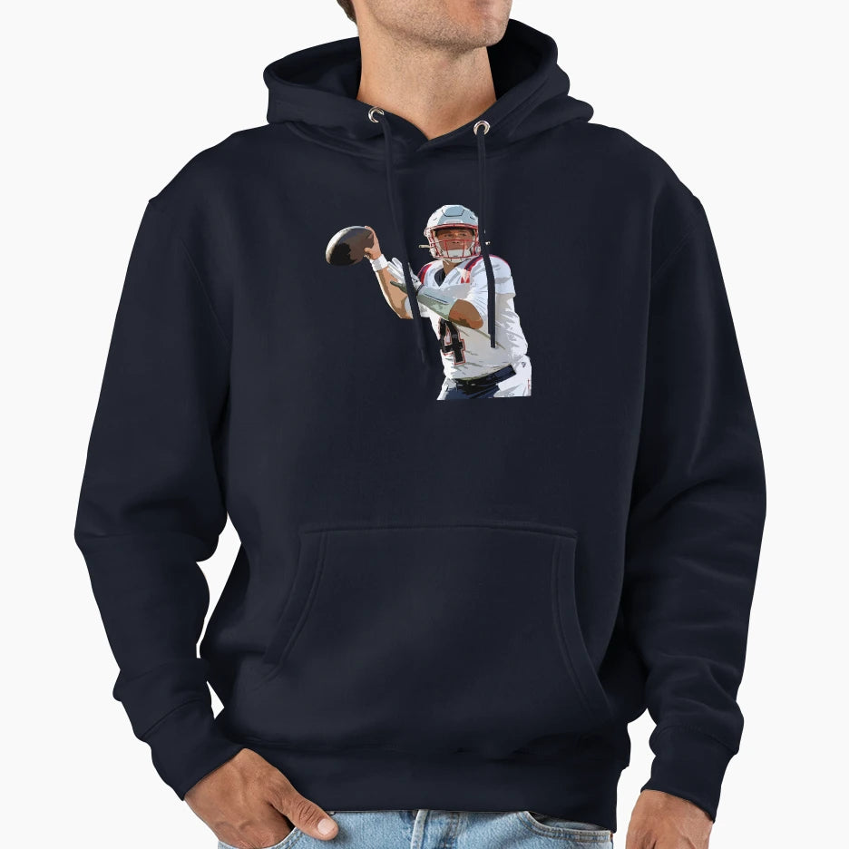 Bailey Zappe Hoodie - Custom Art Print for Adults - T-Shirt, Sweatshirt, Hoodie