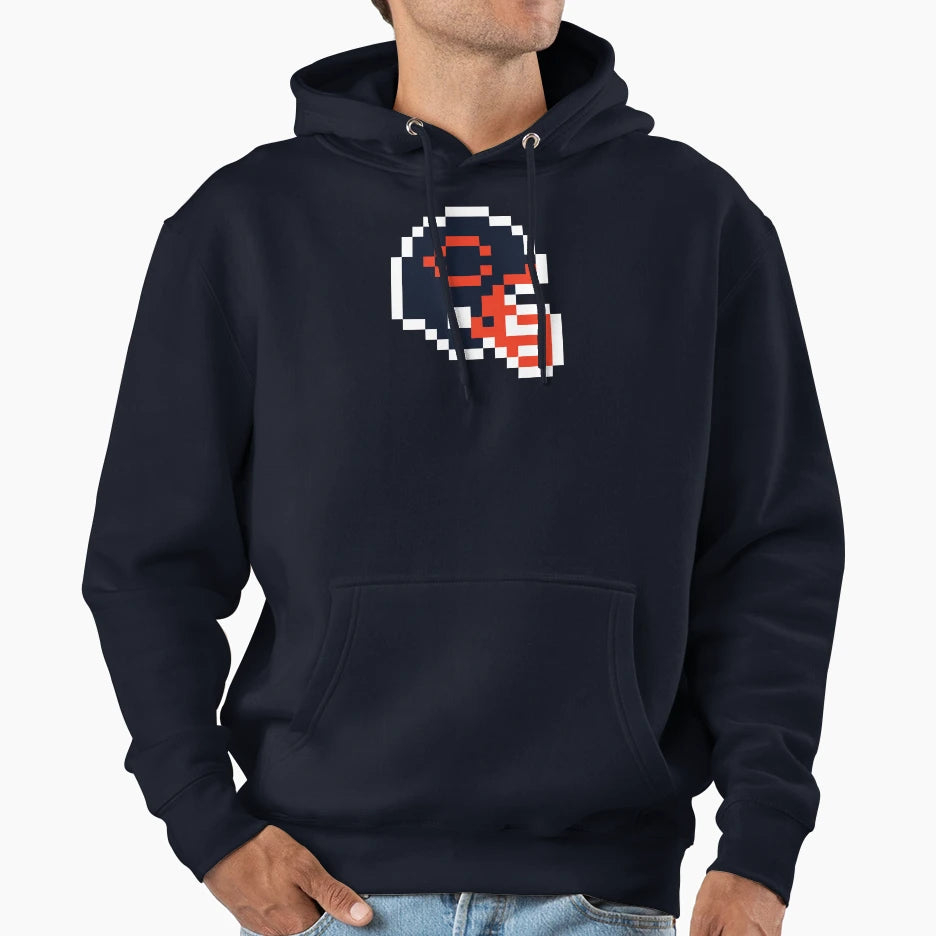 Chicago Bears 8 Bit Football Helmet Only Hoodie - Unique Graphic Unisex - T-Shirt, Sweatshirt, Hoodie