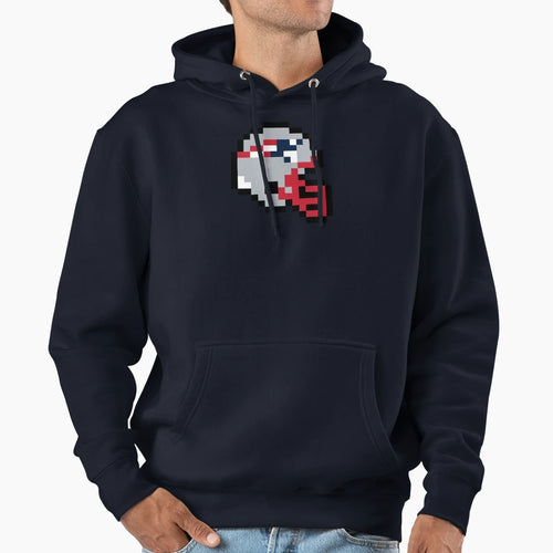 New England Patriots 8 Bit Football Hoodie - Unique Graphic Men Women - T-Shirt, Sweatshirt, Hoodie