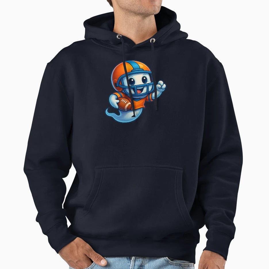 Touchdown Ghost Spooky Football Hoodie - Trendy Graphic for Adults - T-Shirt, Sweatshirt, Hoodie
