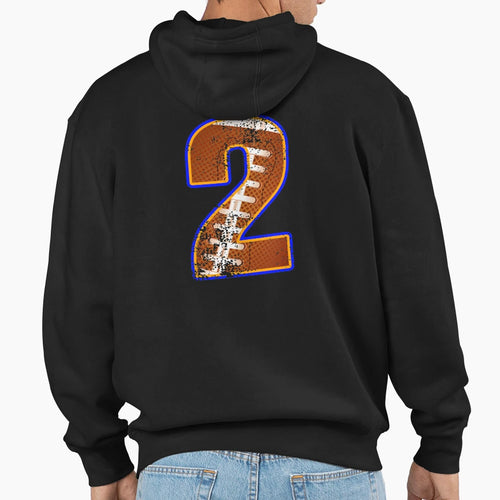 American Football Player Number Two Hoodie - Novelty Apparel Men Women - T-Shirt, Sweatshirt, Hoodie