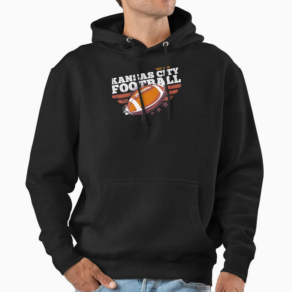 Kansas City Football Kc Football Hoodie - Trendy Graphic for Adults - T-Shirt, Sweatshirt, Hoodie