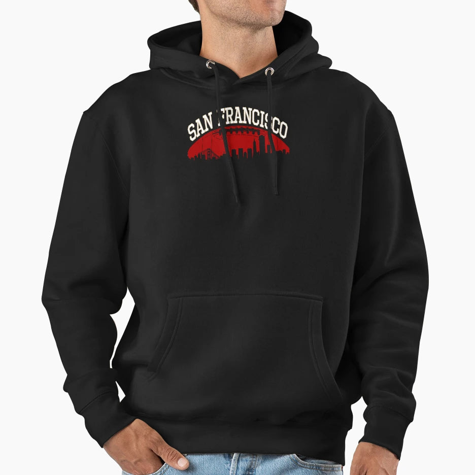 San Francisco Football Sf Football Fan Hoodie - Trendy Graphic Men Women - T-Shirt, Sweatshirt, Hoodie