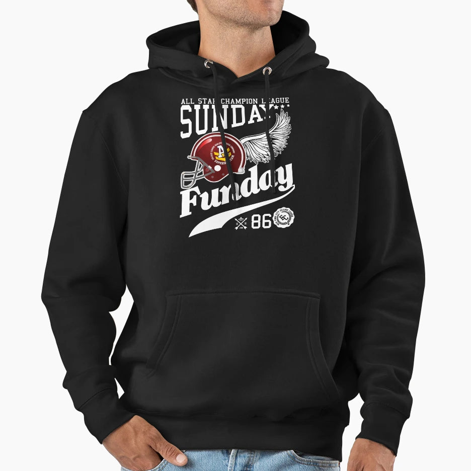 Sunday Funday Hoodie - Fun Novelty Design Unisex - T-Shirt, Sweatshirt, Hoodie