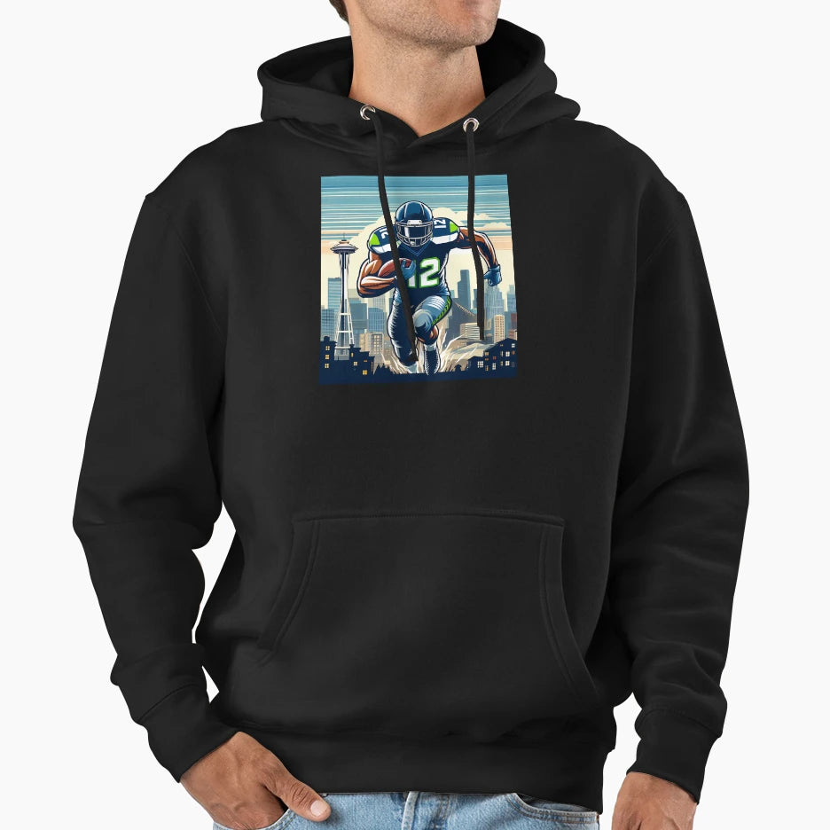 Seattle Football Hoodie - Aesthetic Graphic for Adults - T-Shirt, Sweatshirt, Hoodie
