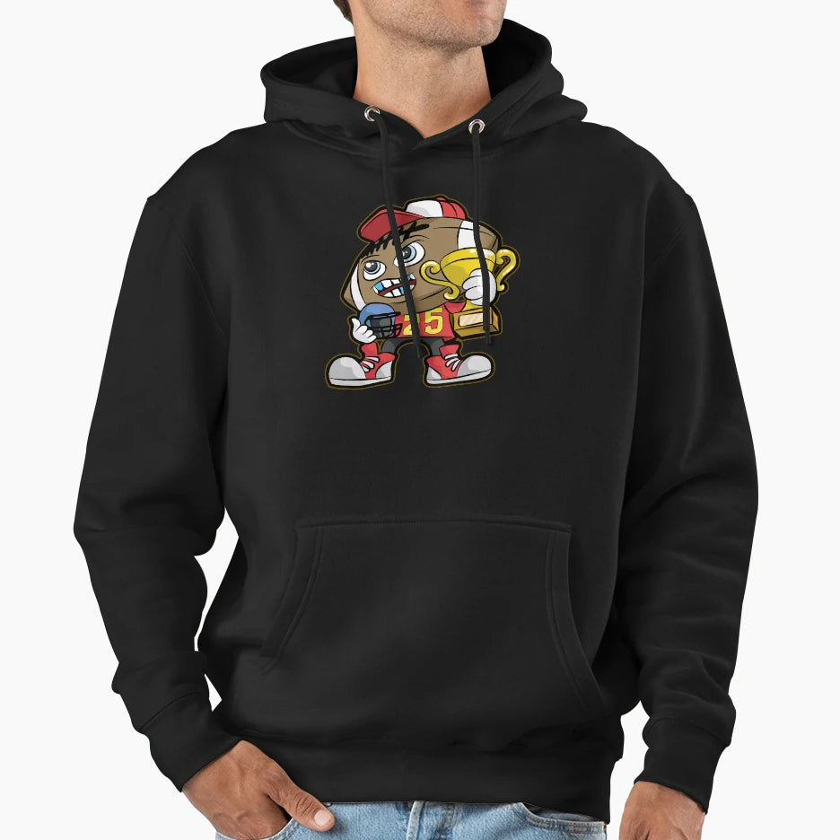 American Football Champion Trophy Son Hoodie - Trendy Graphic for Adults - T-Shirt, Sweatshirt, Hoodie